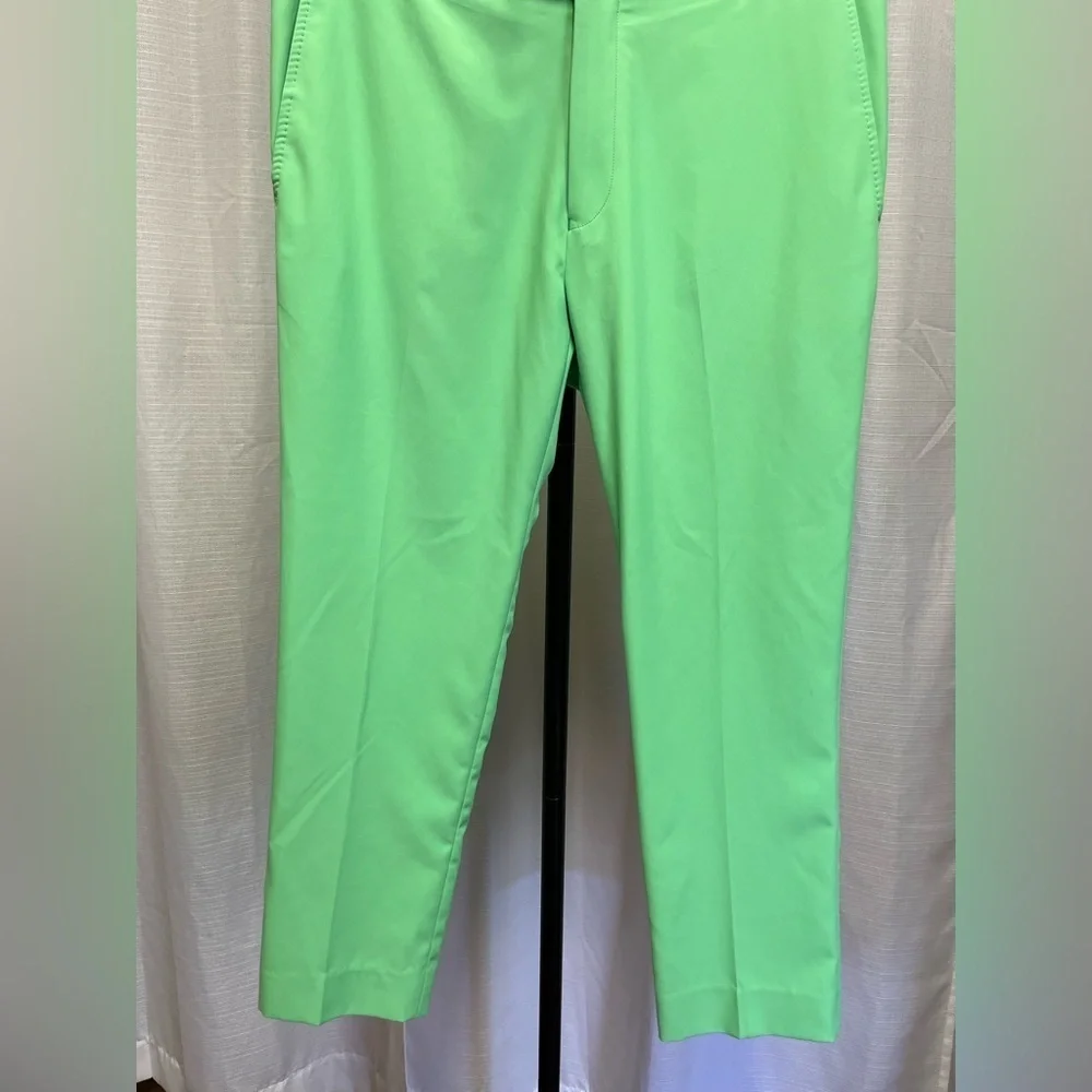 Peter Millar Wicking Element 4 Chino Golf Pants Performance Green | size 35